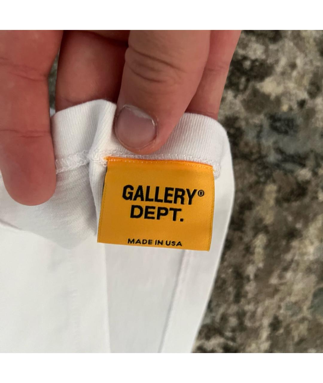 Gallery Dept Белая хлопковая футболка, фото 7