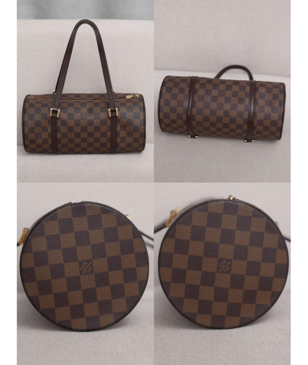 LOUIS VUITTON Коричневая канва сумка на плечо, фото 6