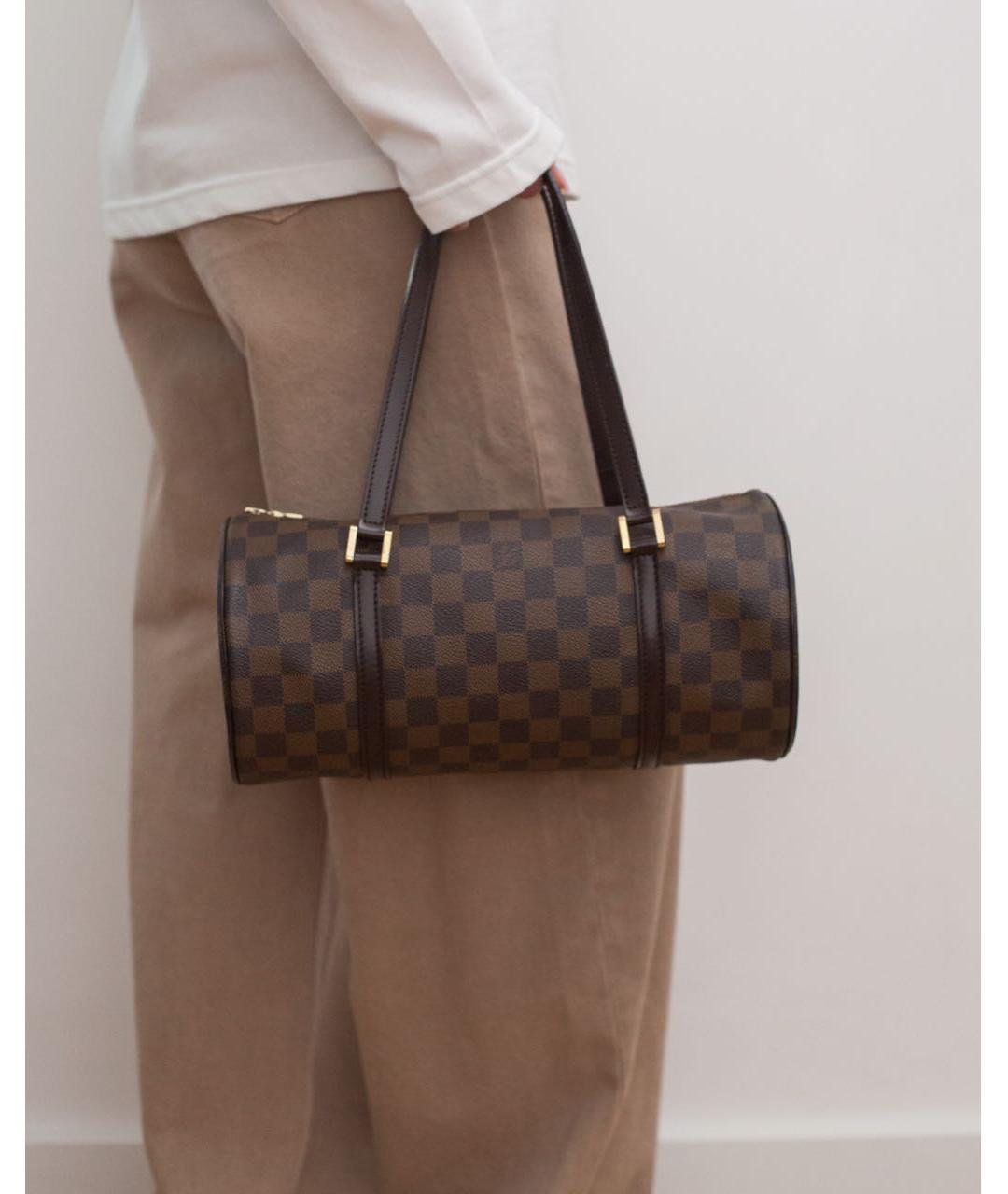 LOUIS VUITTON Коричневая канва сумка на плечо, фото 4