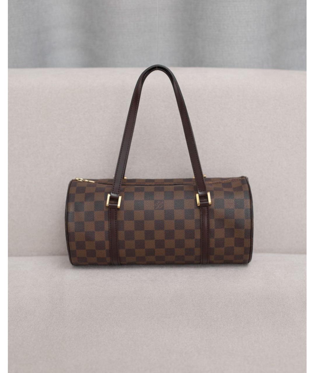 LOUIS VUITTON Коричневая канва сумка на плечо, фото 9
