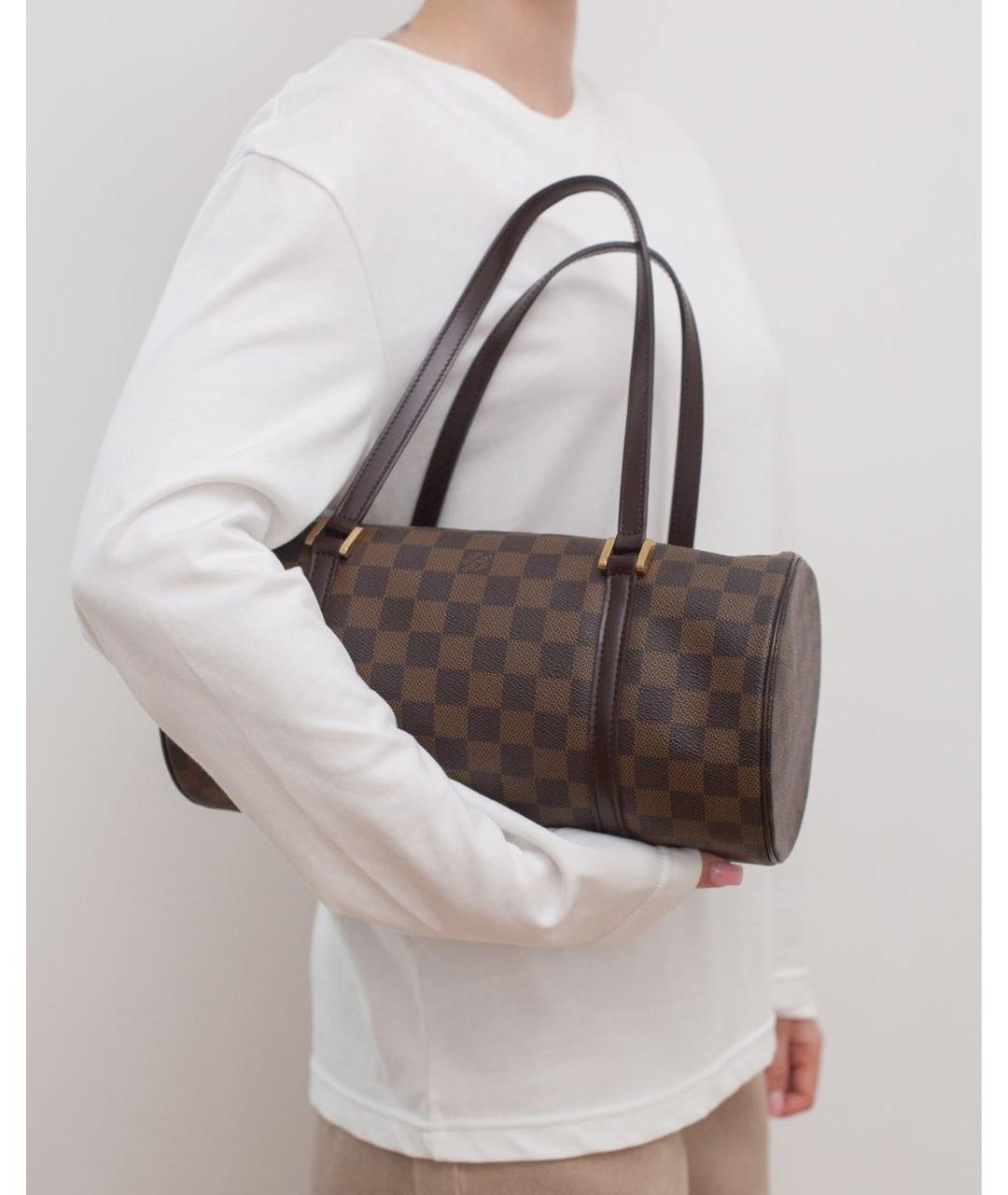 LOUIS VUITTON Коричневая канва сумка на плечо, фото 3