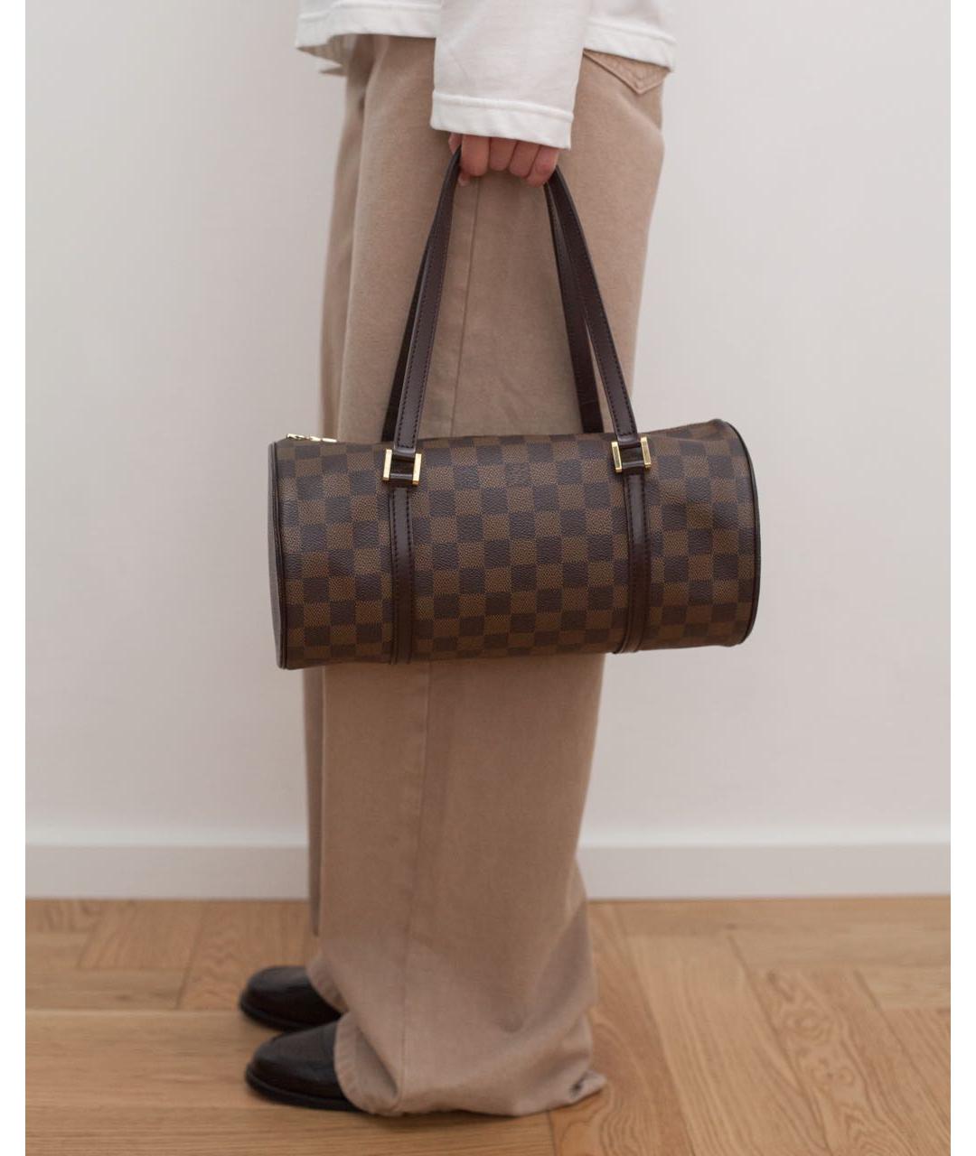 LOUIS VUITTON Коричневая канва сумка на плечо, фото 5