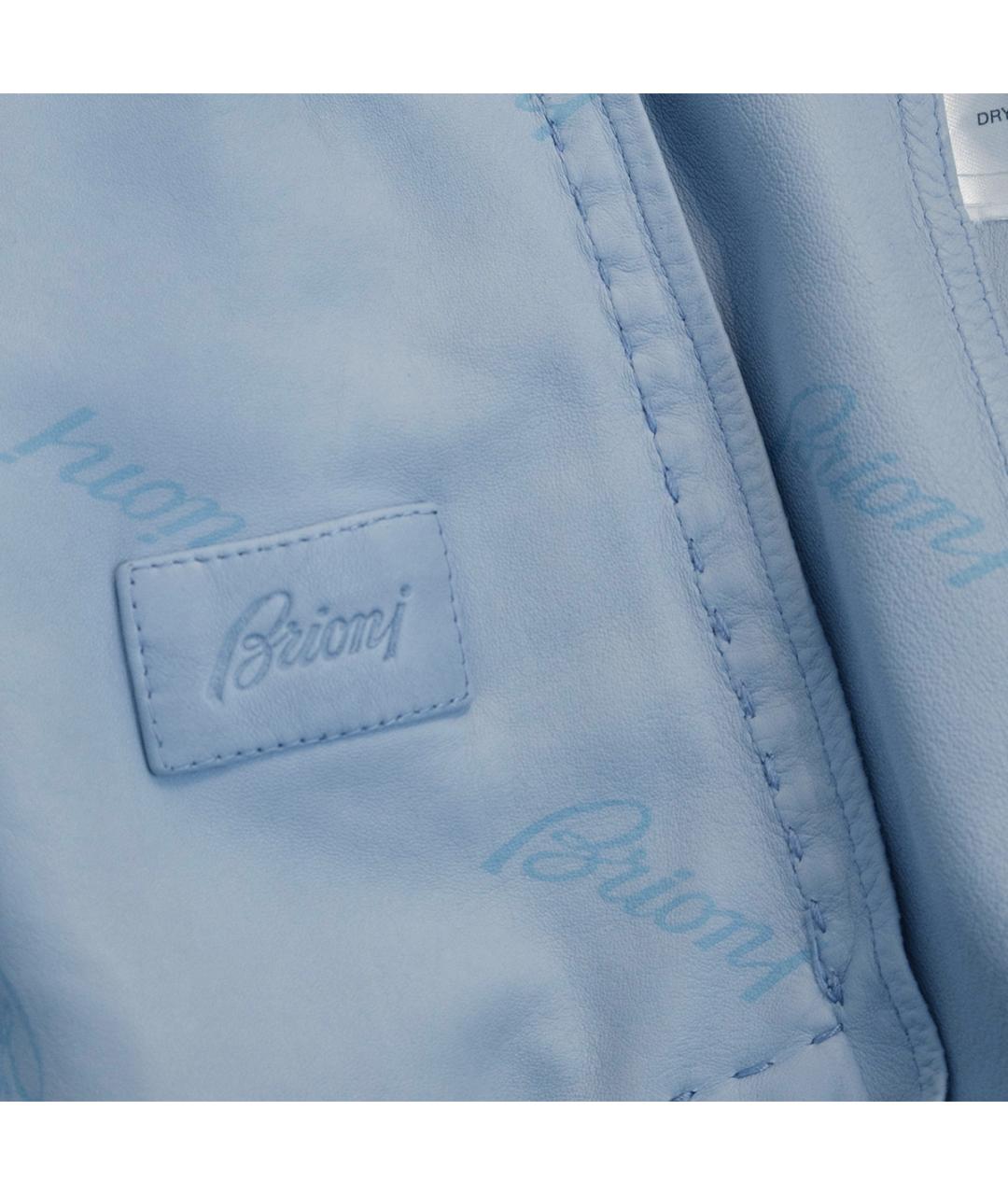 BRIONI Голубая замшевая куртка, фото 6