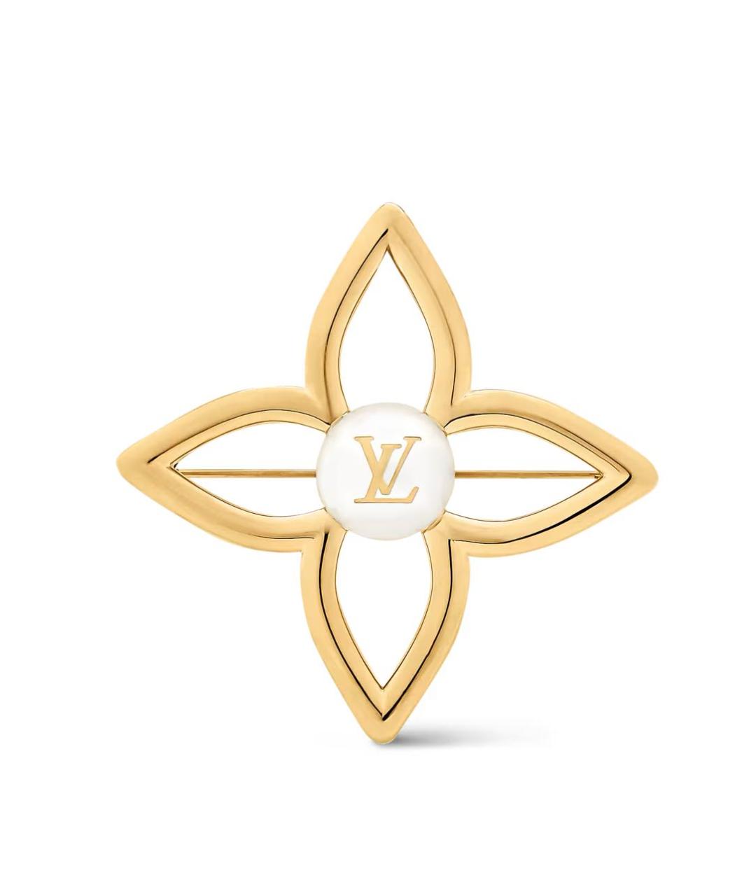 LOUIS VUITTON Золотая металлическая булавка / брошь, фото 1