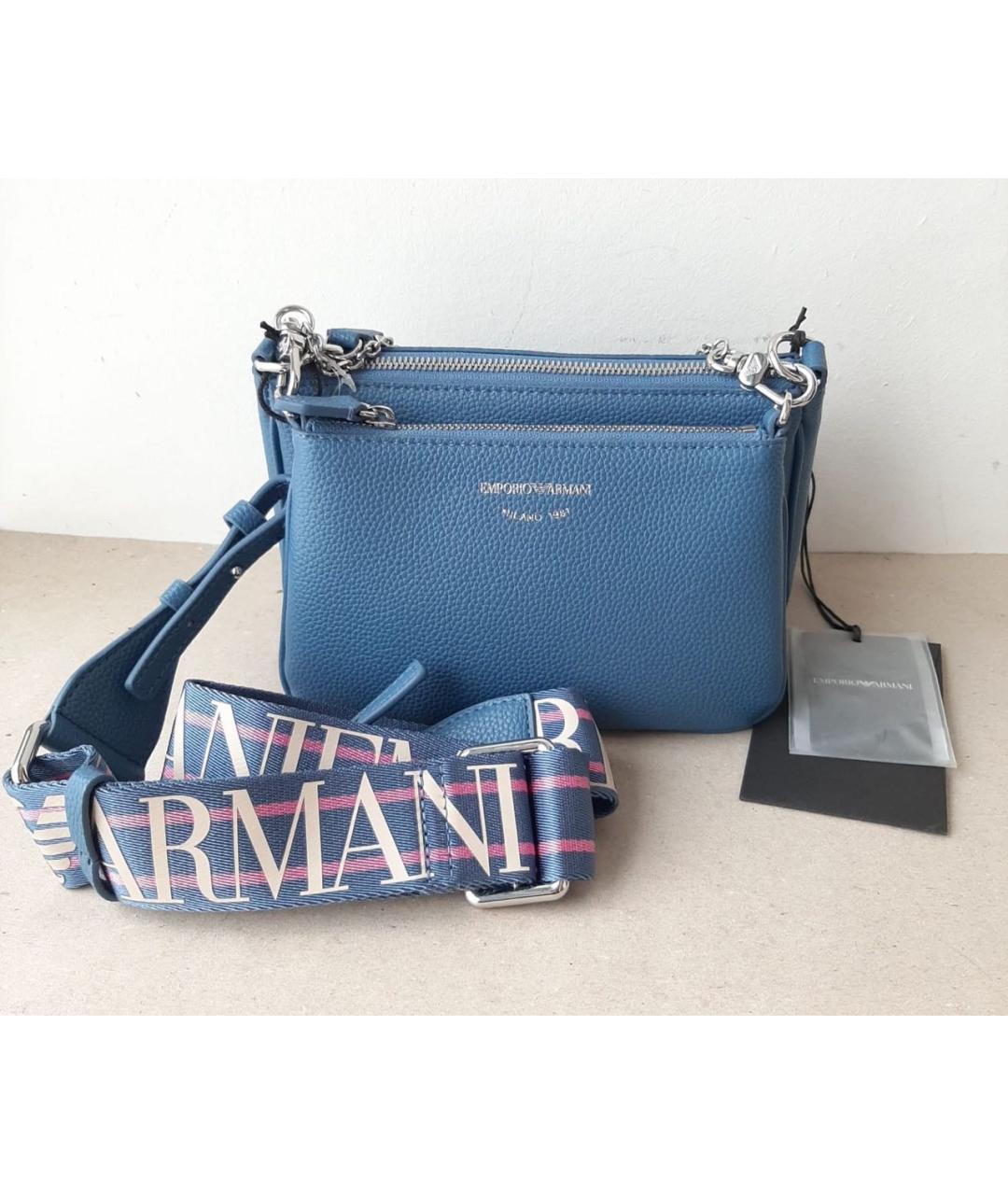 EMPORIO ARMANI Синяя сумка через плечо, фото 4