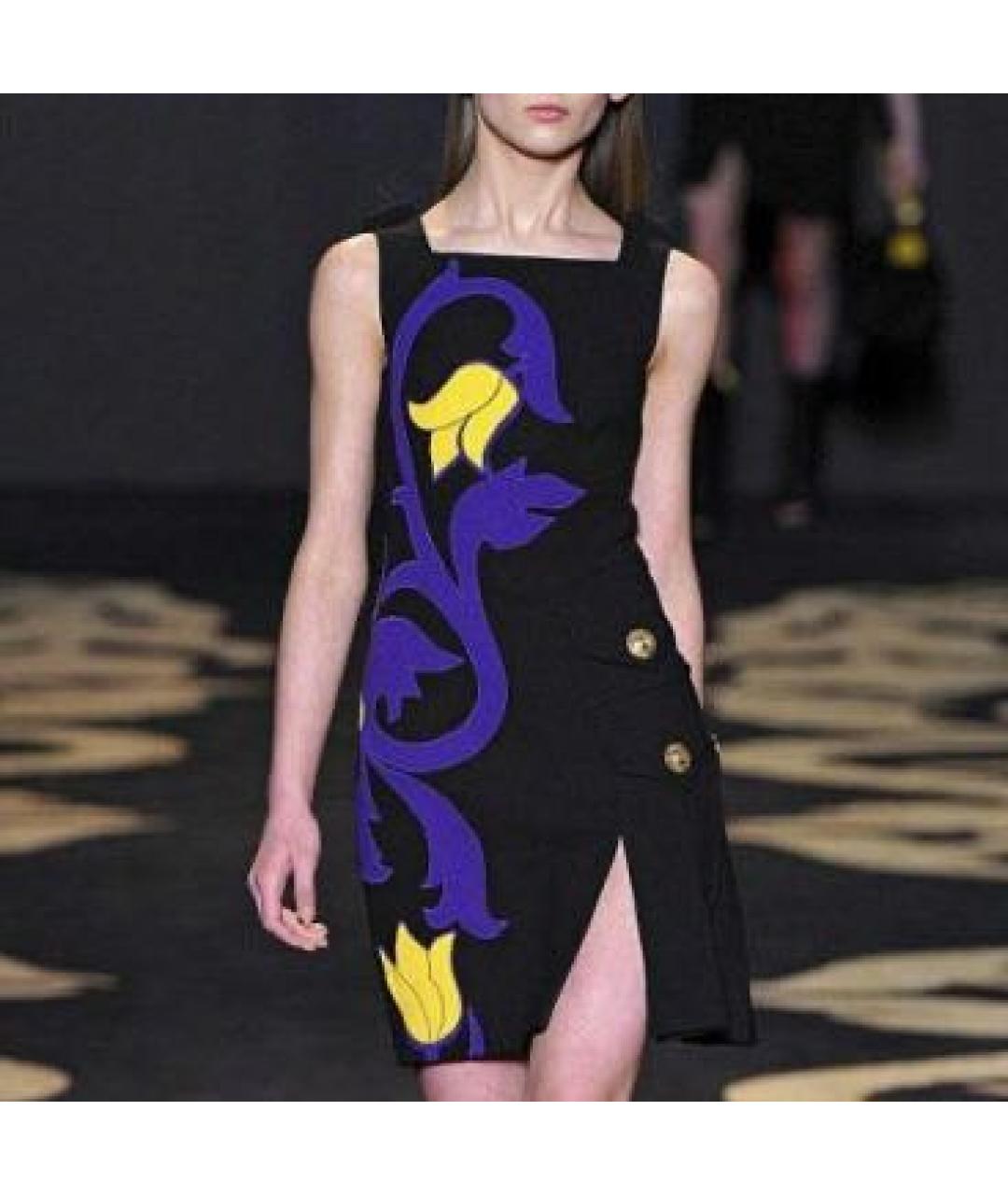 VERSACE Черное коктейльное платье, фото 5