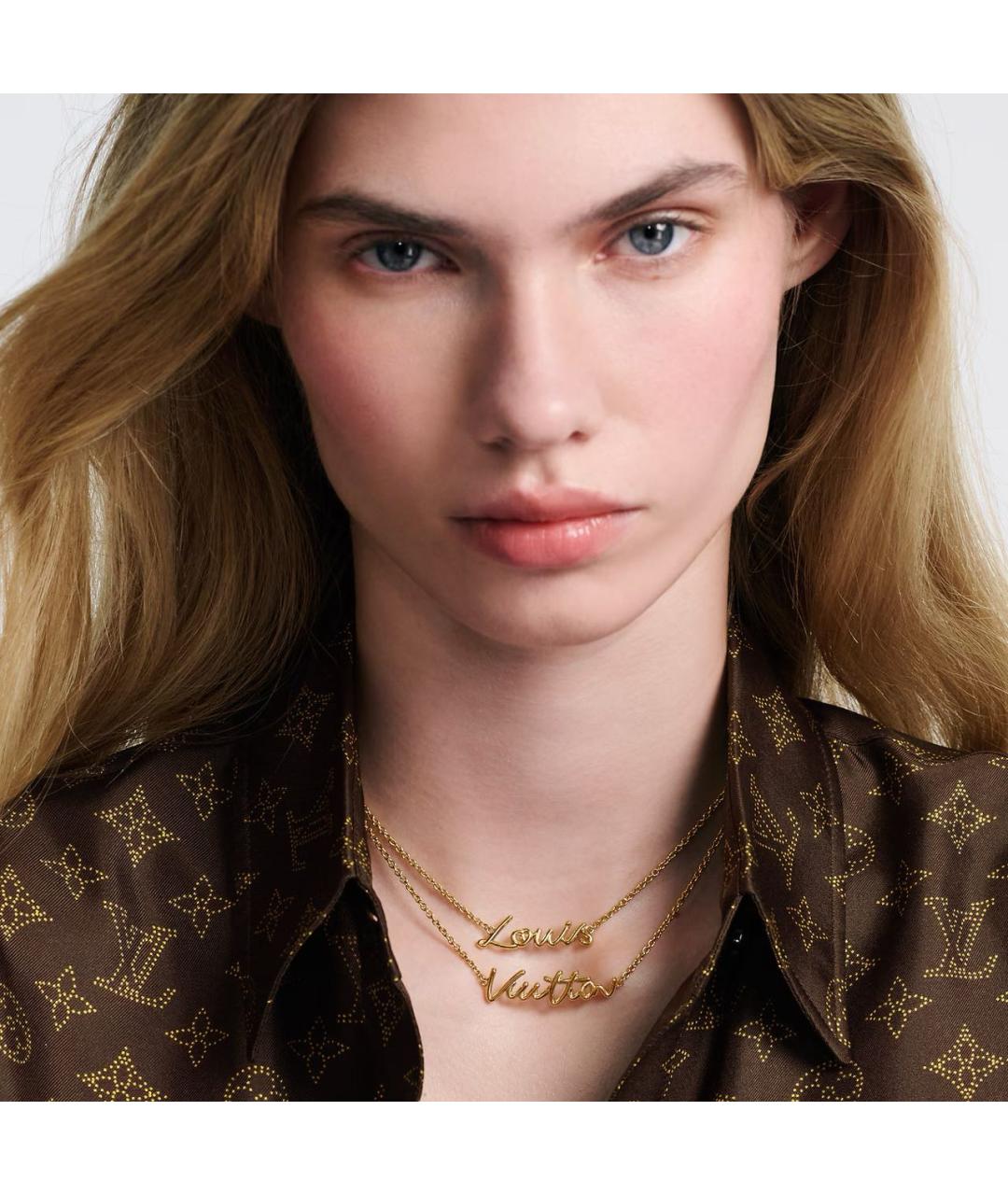 LOUIS VUITTON Золотое металлическое колье, фото 2