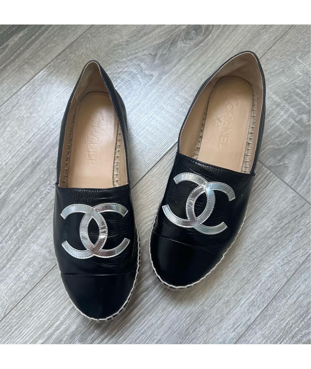 CHANEL Черные кожаные лоферы, фото 2
