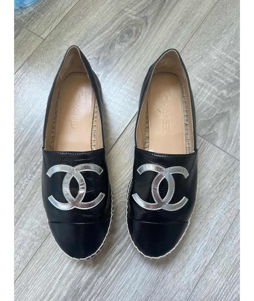 CHANEL Черные кожаные лоферы, фото 3