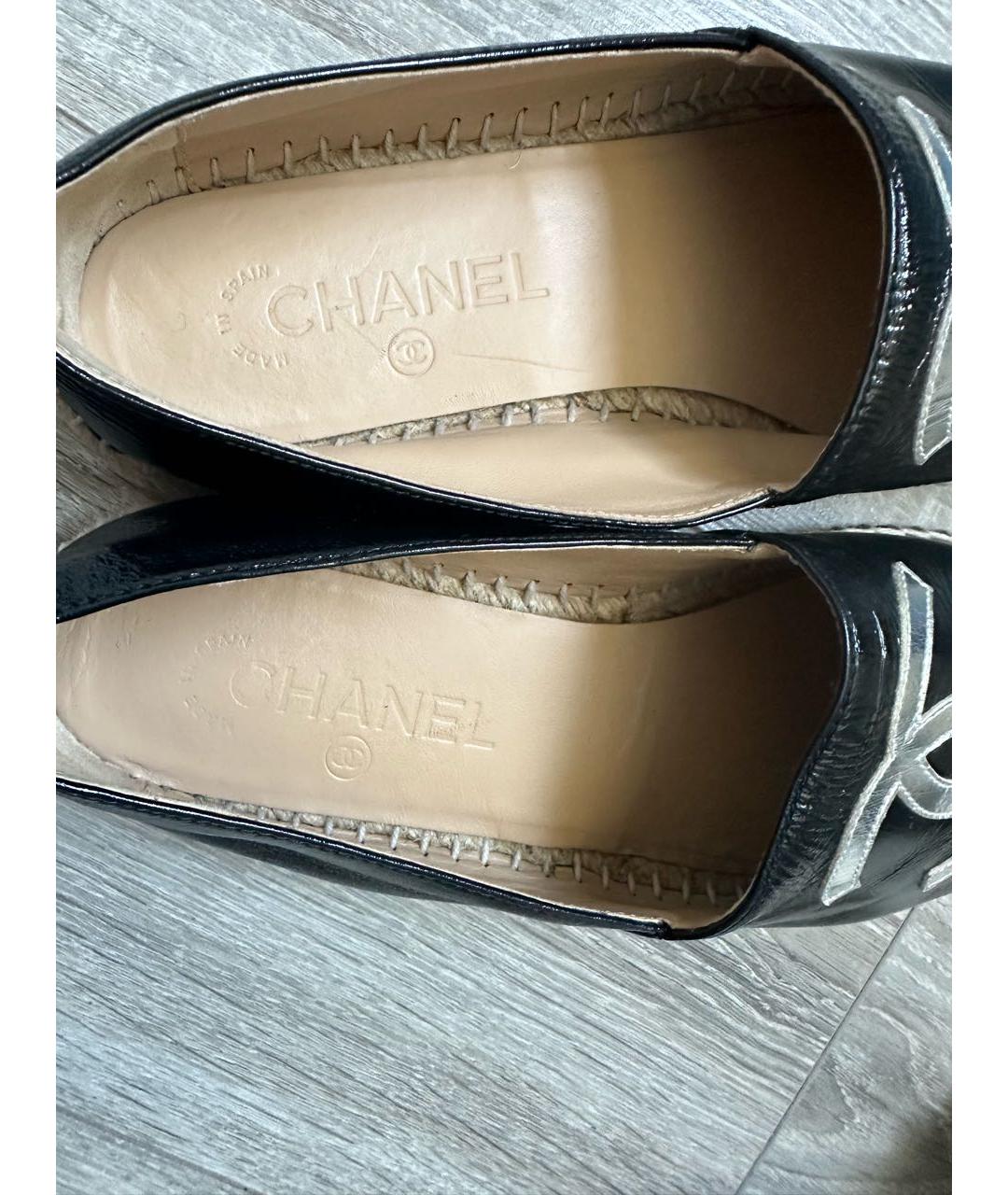 CHANEL Черные кожаные лоферы, фото 7