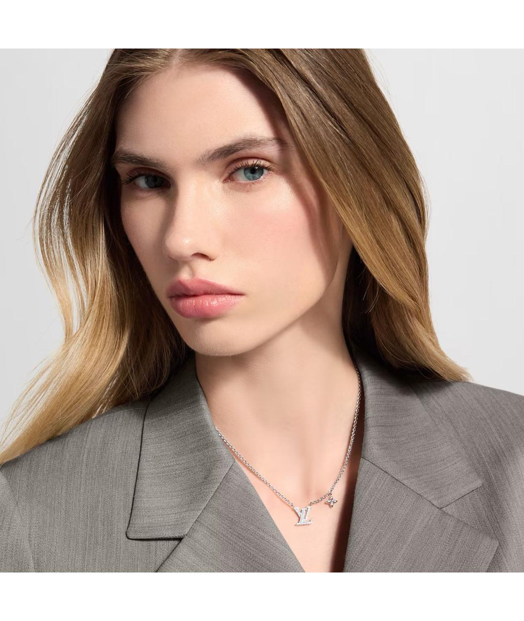 LOUIS VUITTON Серебряное металлическое колье, фото 4