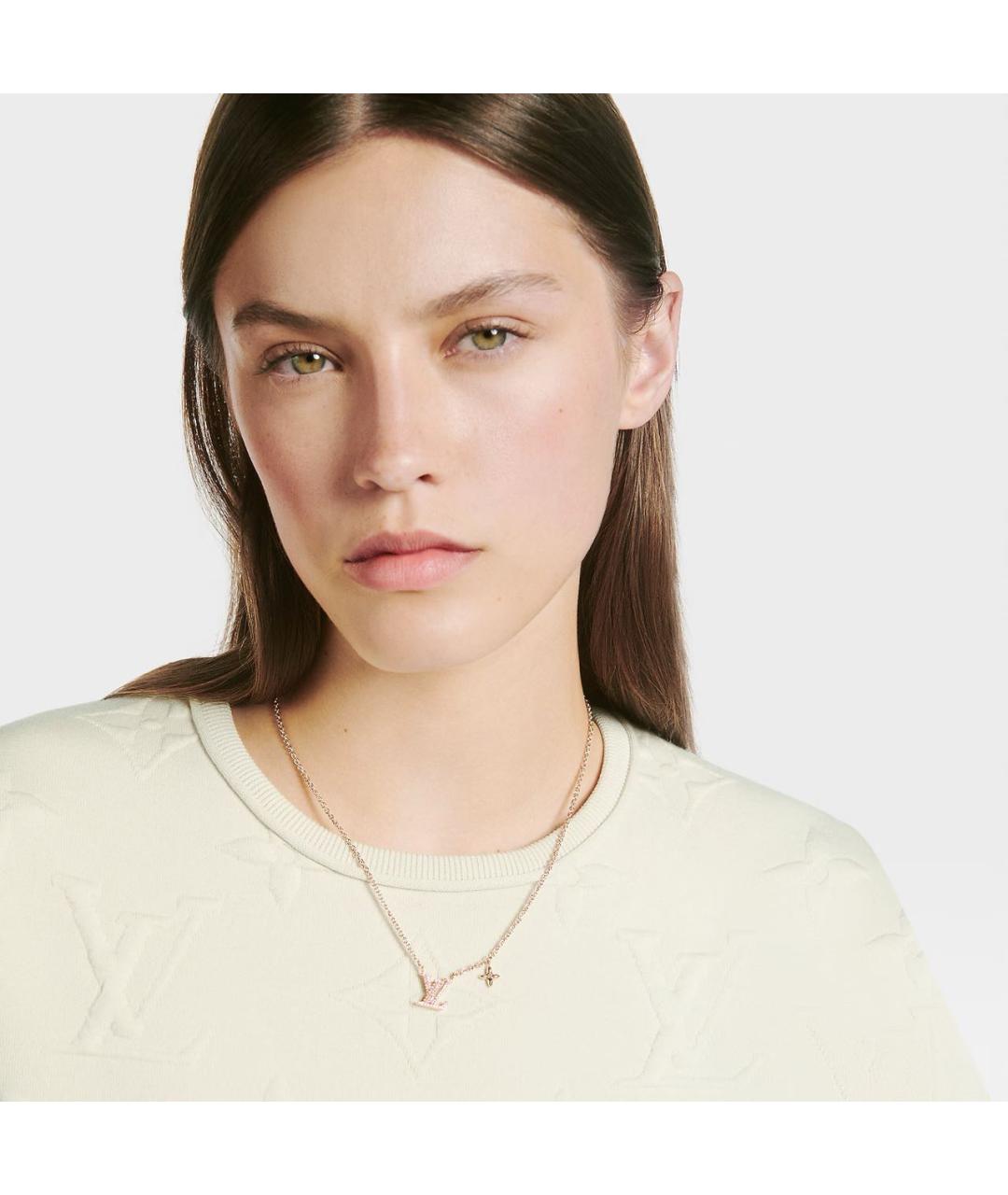 LOUIS VUITTON Розовое металлическое колье, фото 4