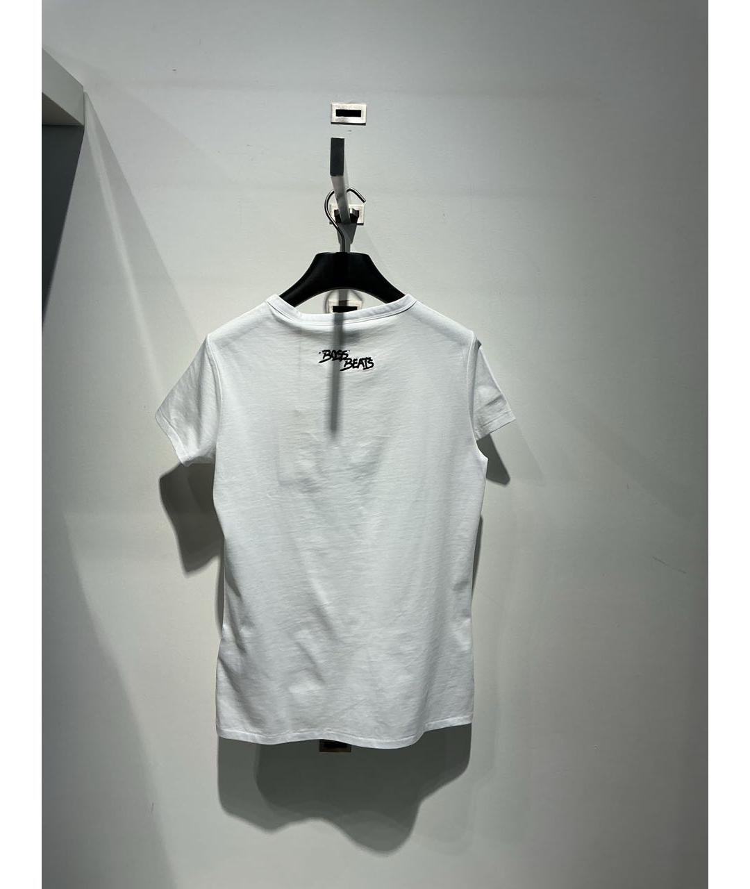 HUGO BOSS Белая хлопковая футболка, фото 4
