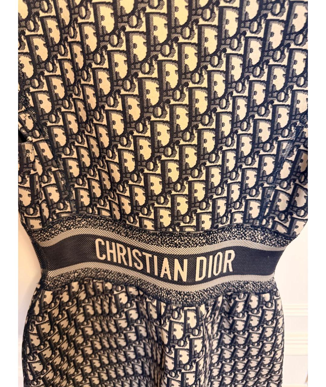CHRISTIAN DIOR Темно-синее полиамидовое повседневное платье, фото 4