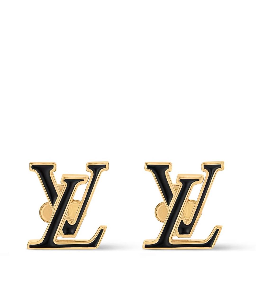 LOUIS VUITTON Черные металлические серьги, фото 1