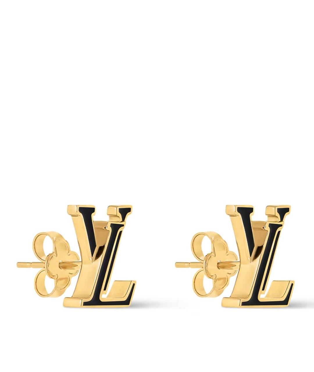 LOUIS VUITTON Черные металлические серьги, фото 2