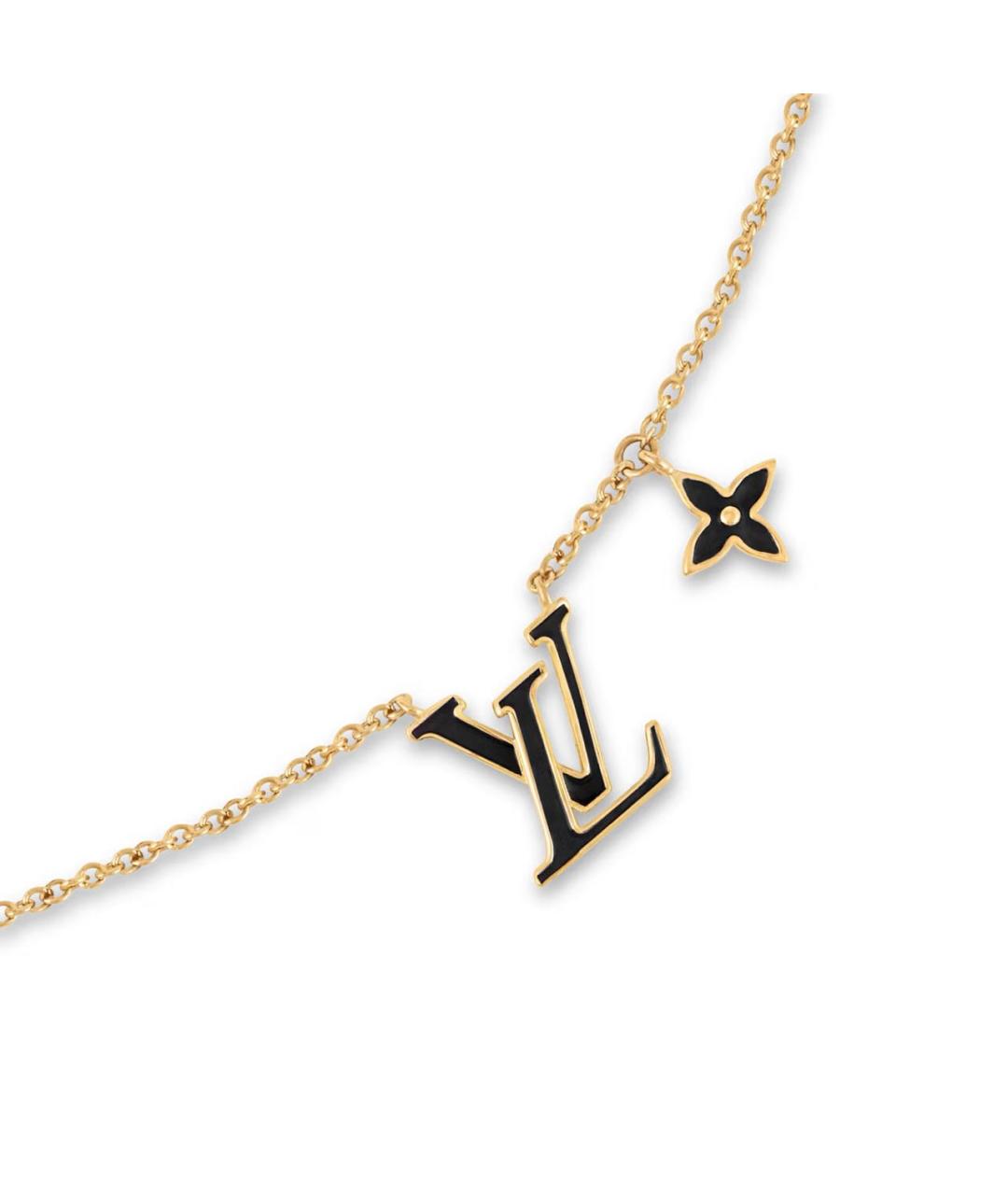 LOUIS VUITTON Черное металлическое колье, фото 2