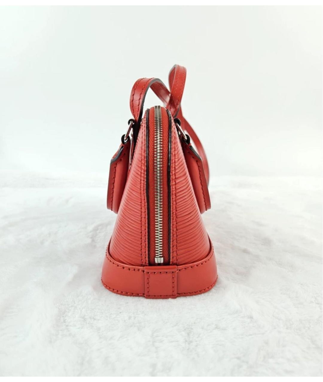 LOUIS VUITTON Коричневая кожаная сумка с короткими ручками, фото 5