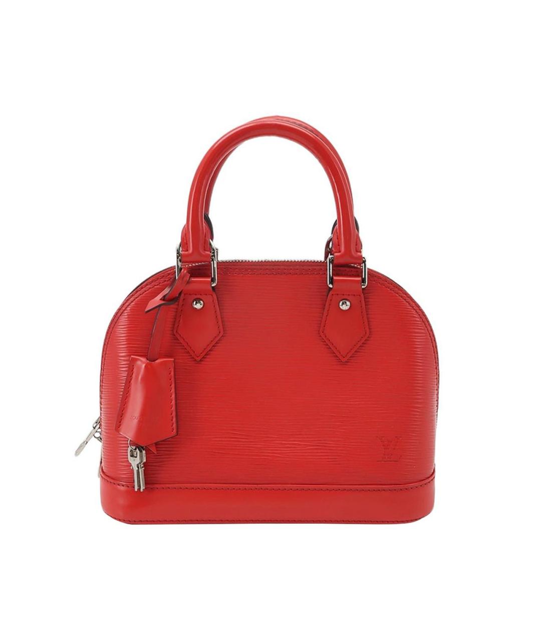 LOUIS VUITTON Коричневая кожаная сумка с короткими ручками, фото 8