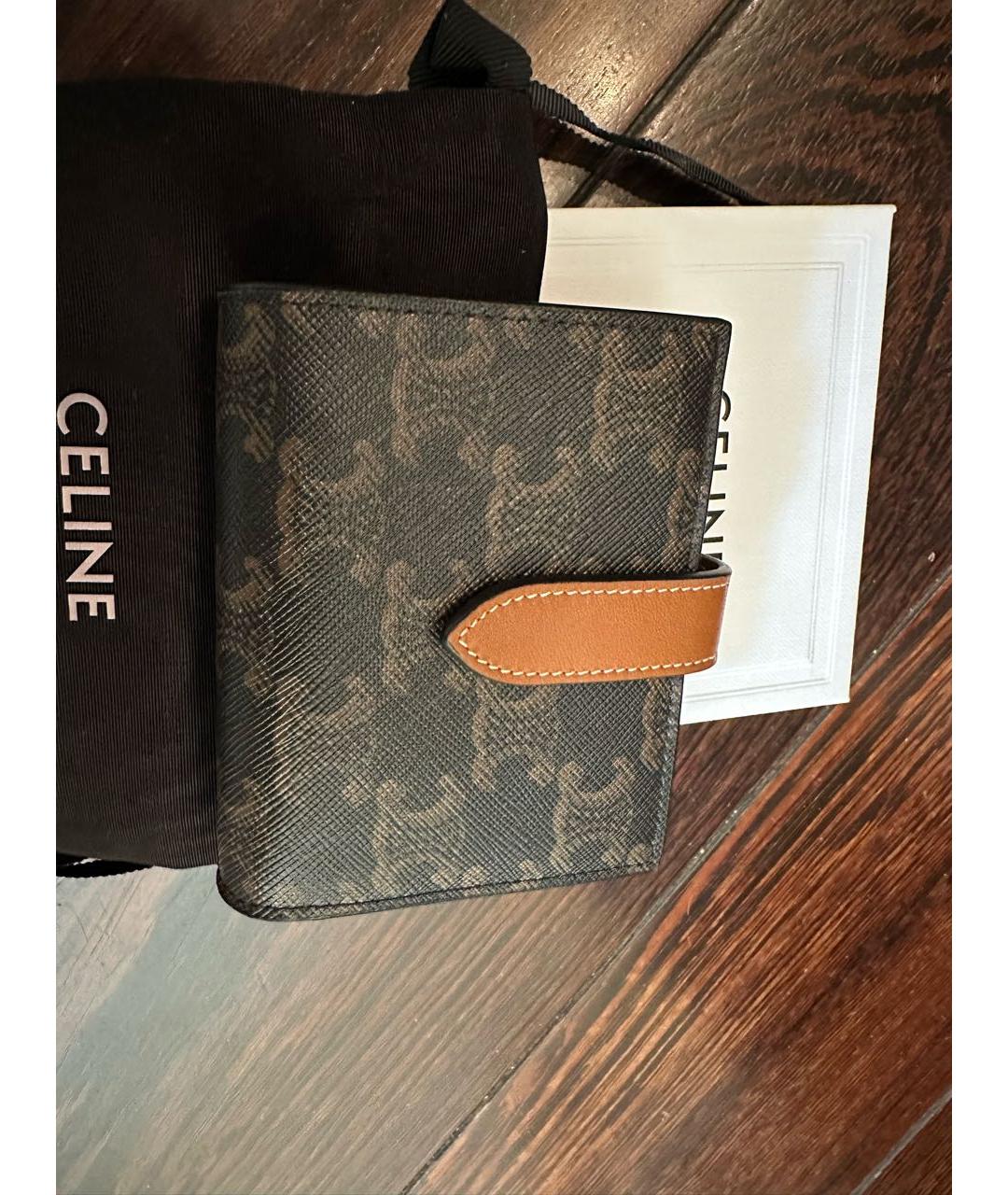CELINE Хаки кошелек, фото 2
