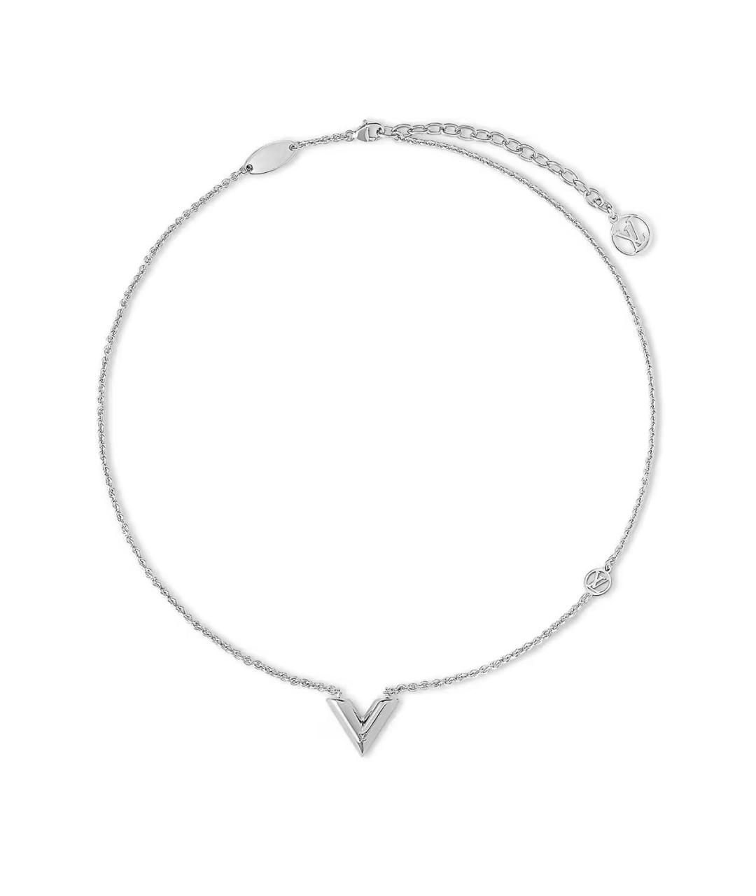 LOUIS VUITTON Серебряное металлическое колье, фото 1