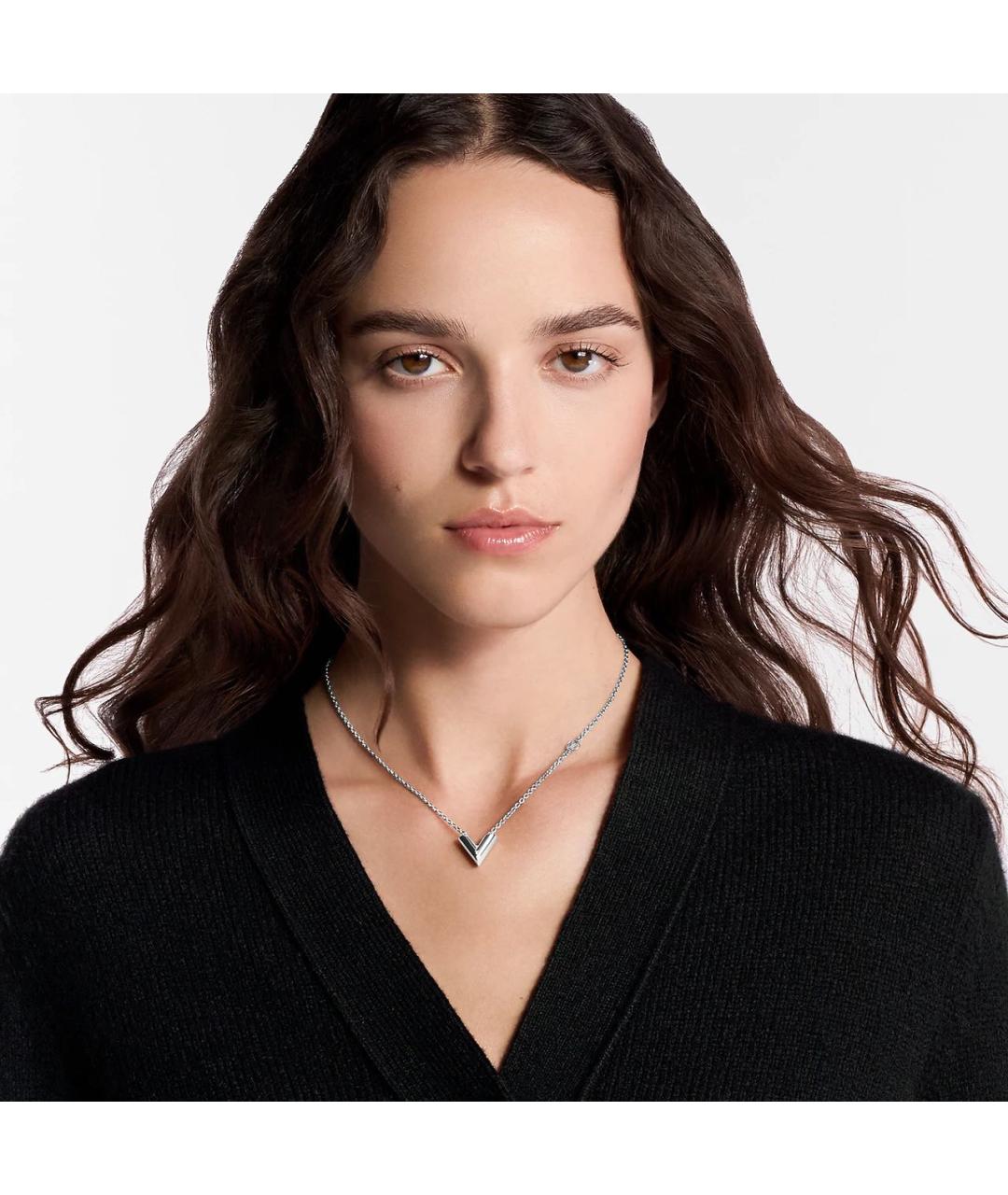 LOUIS VUITTON Серебряное металлическое колье, фото 3