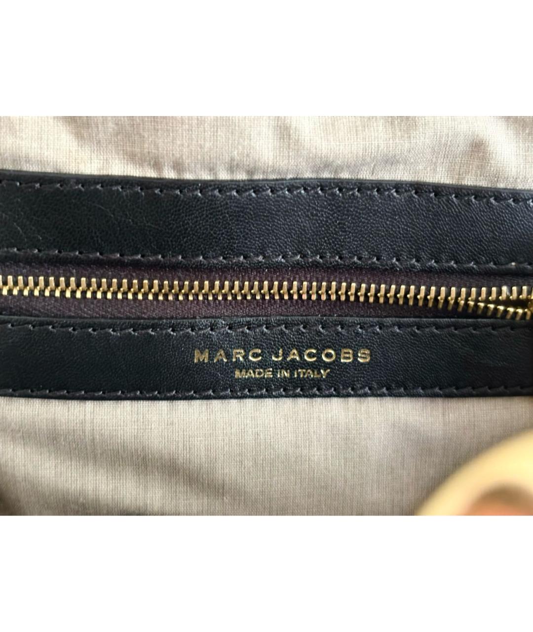 MARC JACOBS Черная кожаная сумка с короткими ручками, фото 7