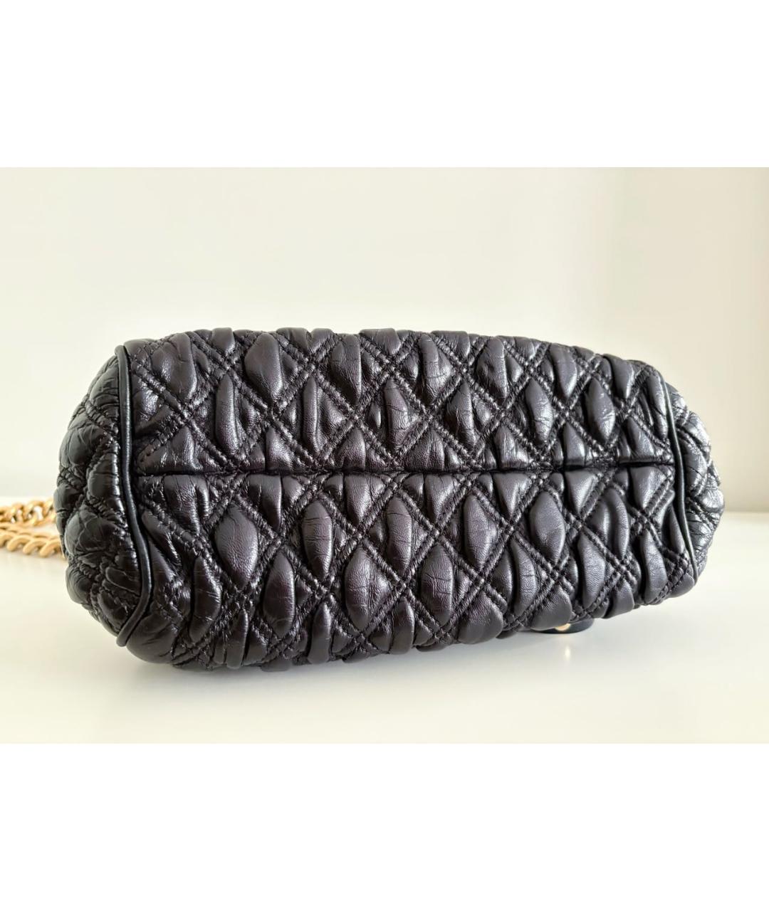 MARC JACOBS Черная кожаная сумка с короткими ручками, фото 6