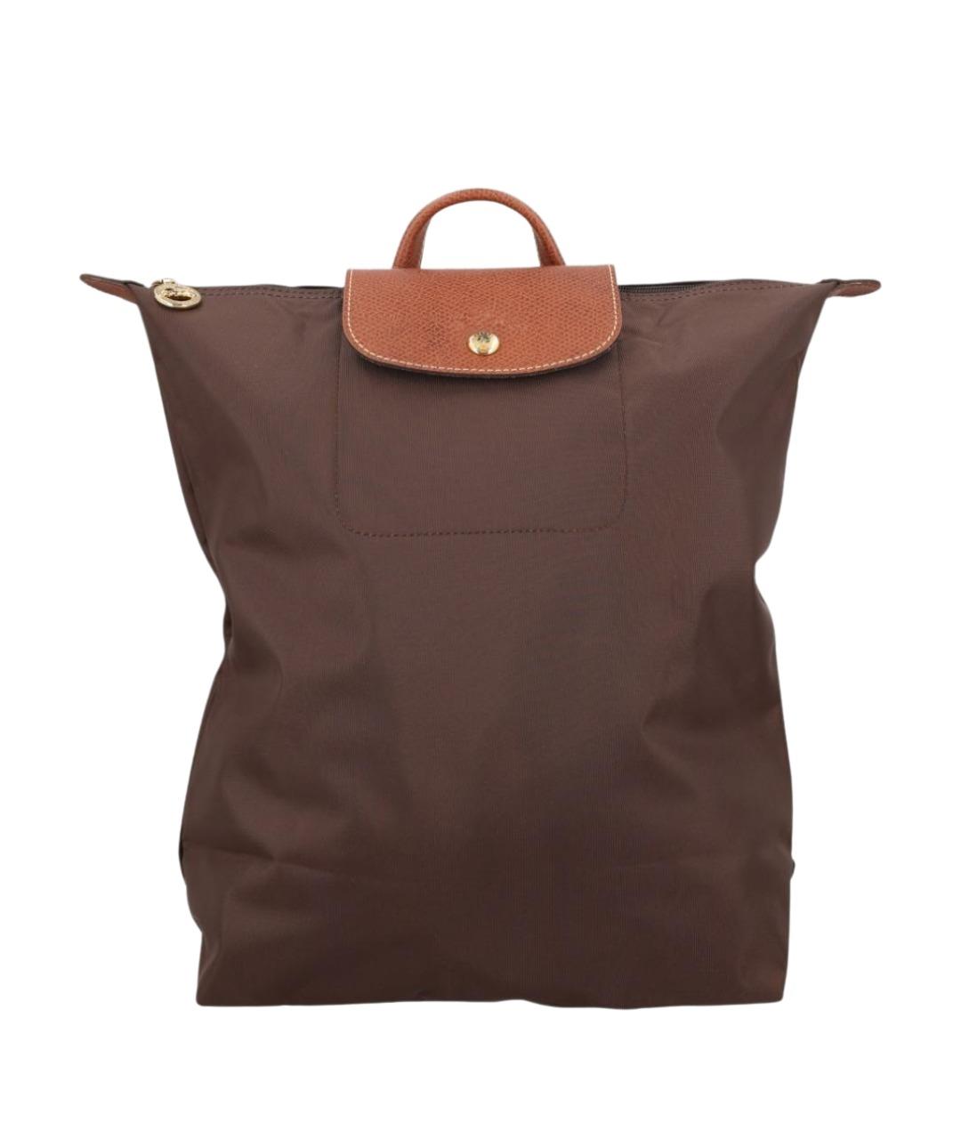 LONGCHAMP Коричневый синтетический рюкзак, фото 1