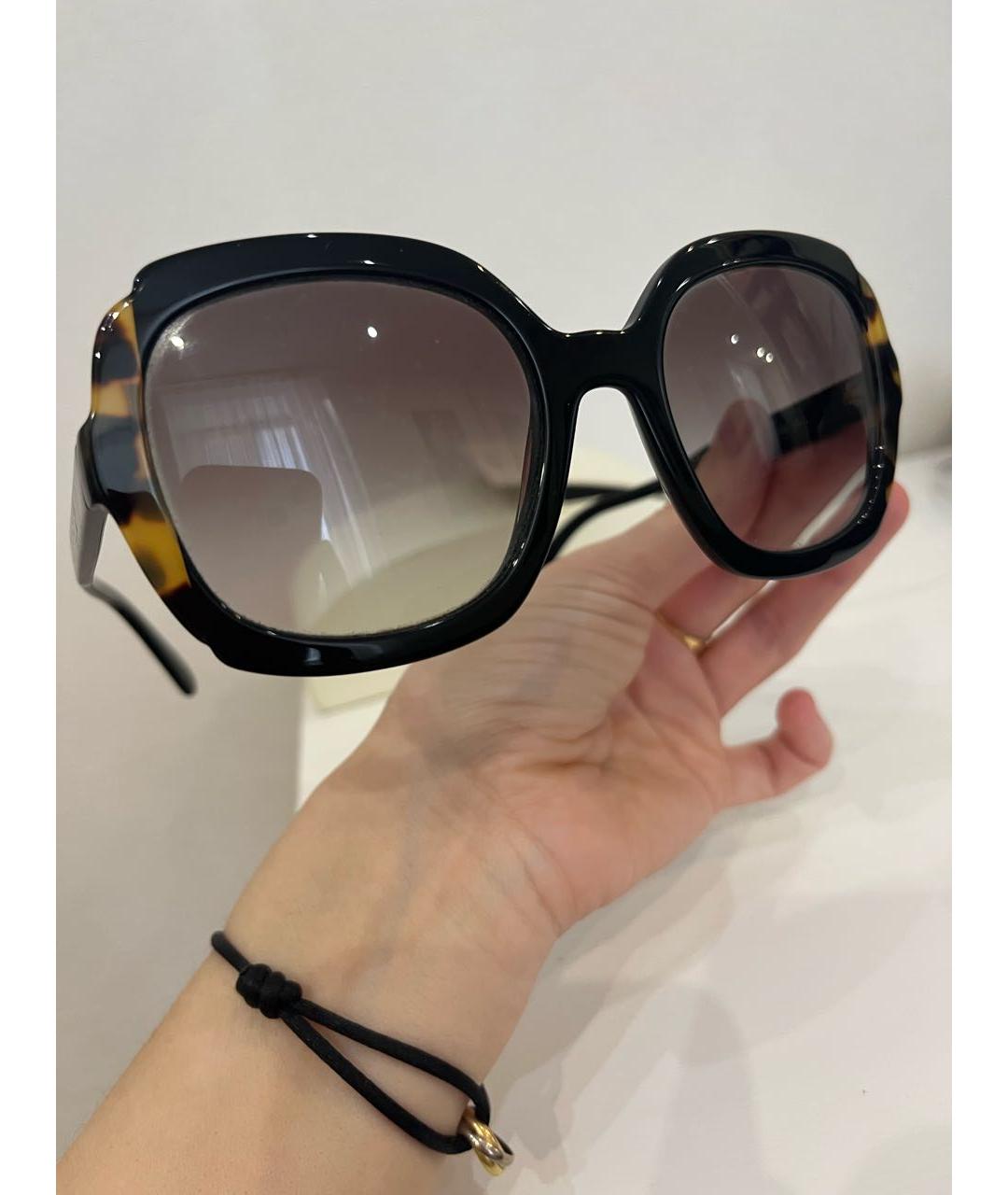 PRADA Коричневые пластиковые солнцезащитные очки, фото 2