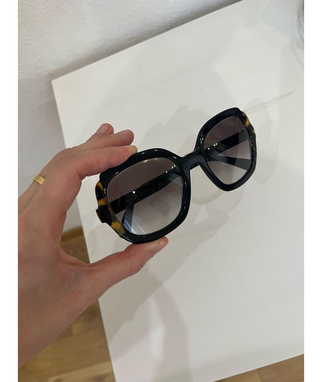 PRADA Коричневые пластиковые солнцезащитные очки, фото 5