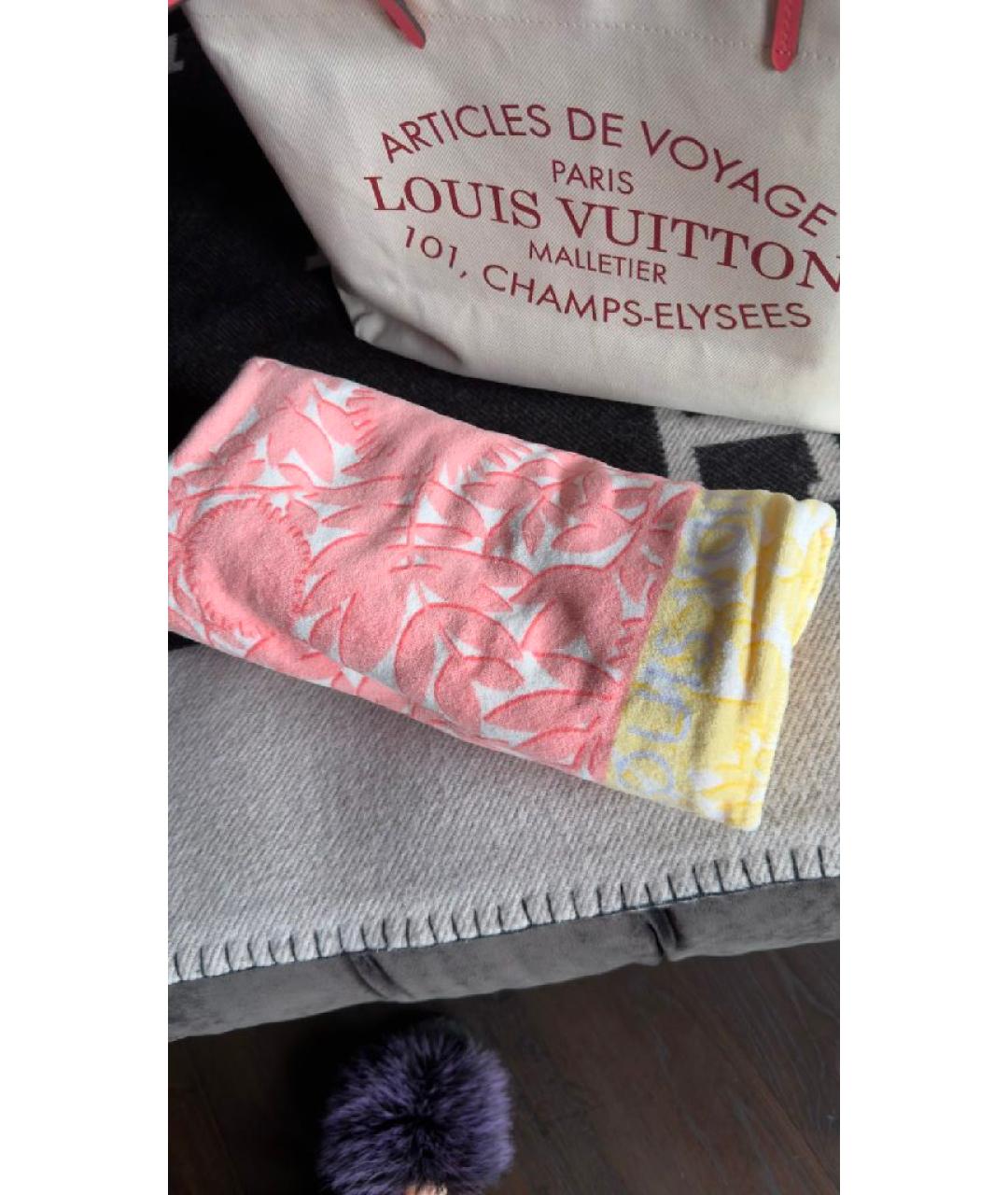 LOUIS VUITTON Бежевая канва пляжная сумка, фото 5