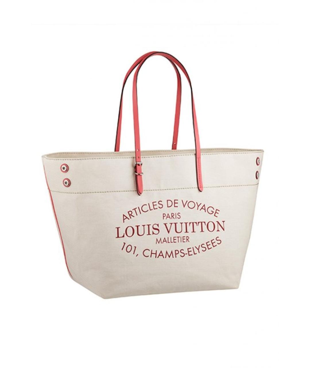 LOUIS VUITTON Бежевая канва пляжная сумка, фото 10