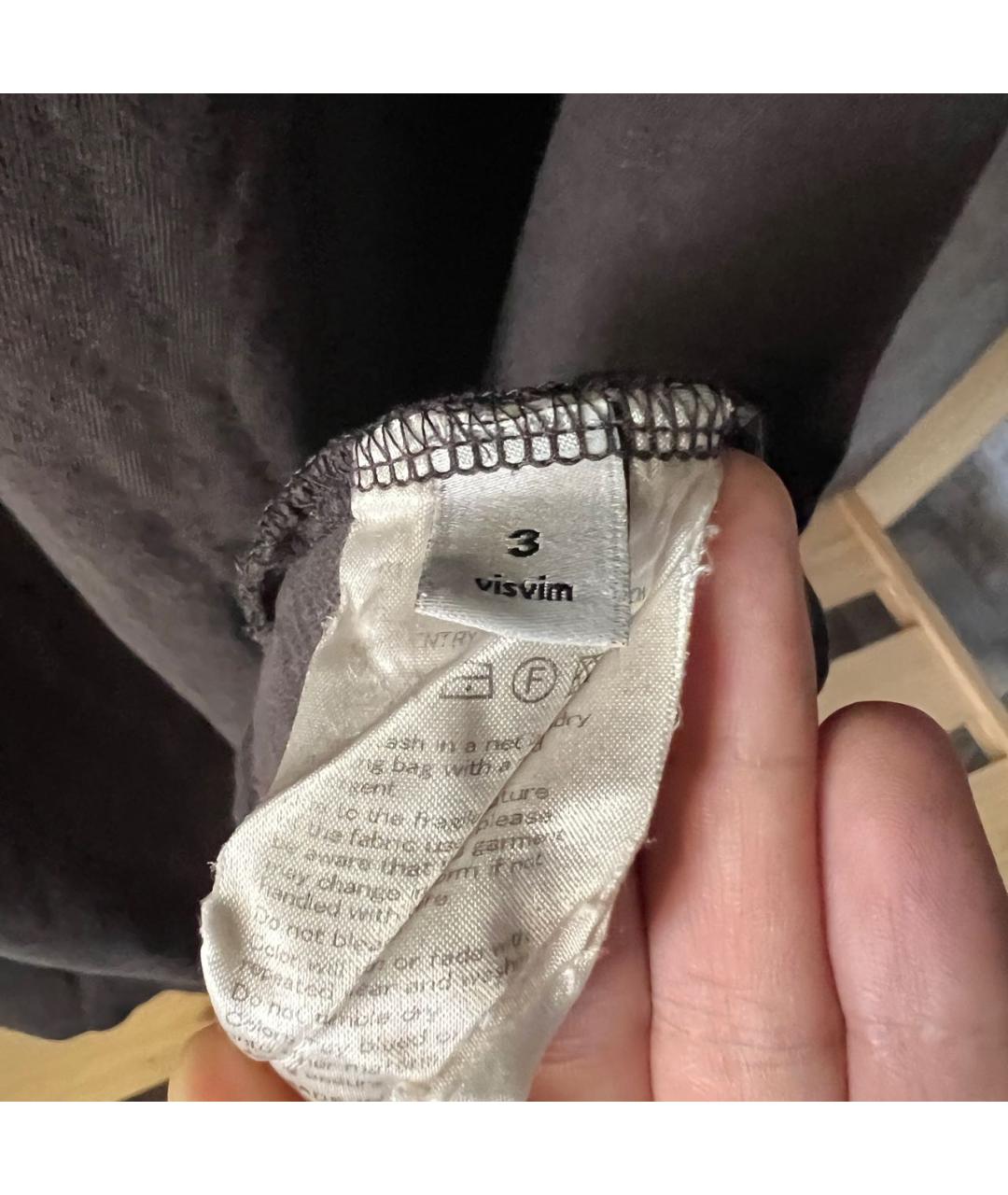 VISVIM Коричневая хлопковая футболка, фото 5
