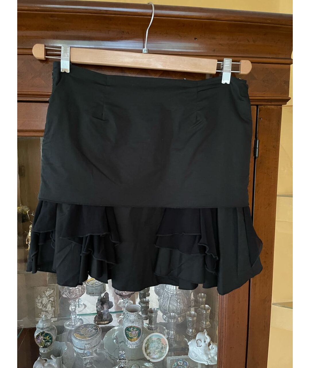 TADASKI Черная полиамидовая юбка мини, фото 2