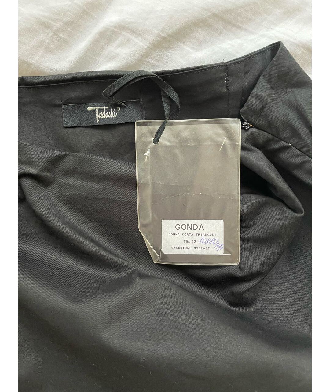 TADASKI Черная полиамидовая юбка мини, фото 3