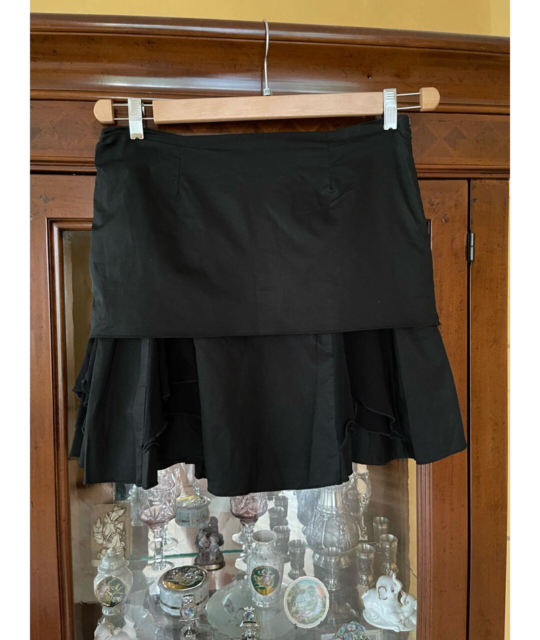 TADASKI Черная полиамидовая юбка мини, фото 5