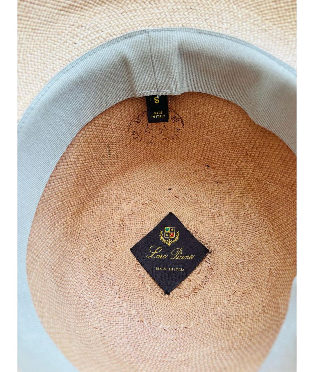 LORO PIANA Бежевая соломенная шляпа, фото 4