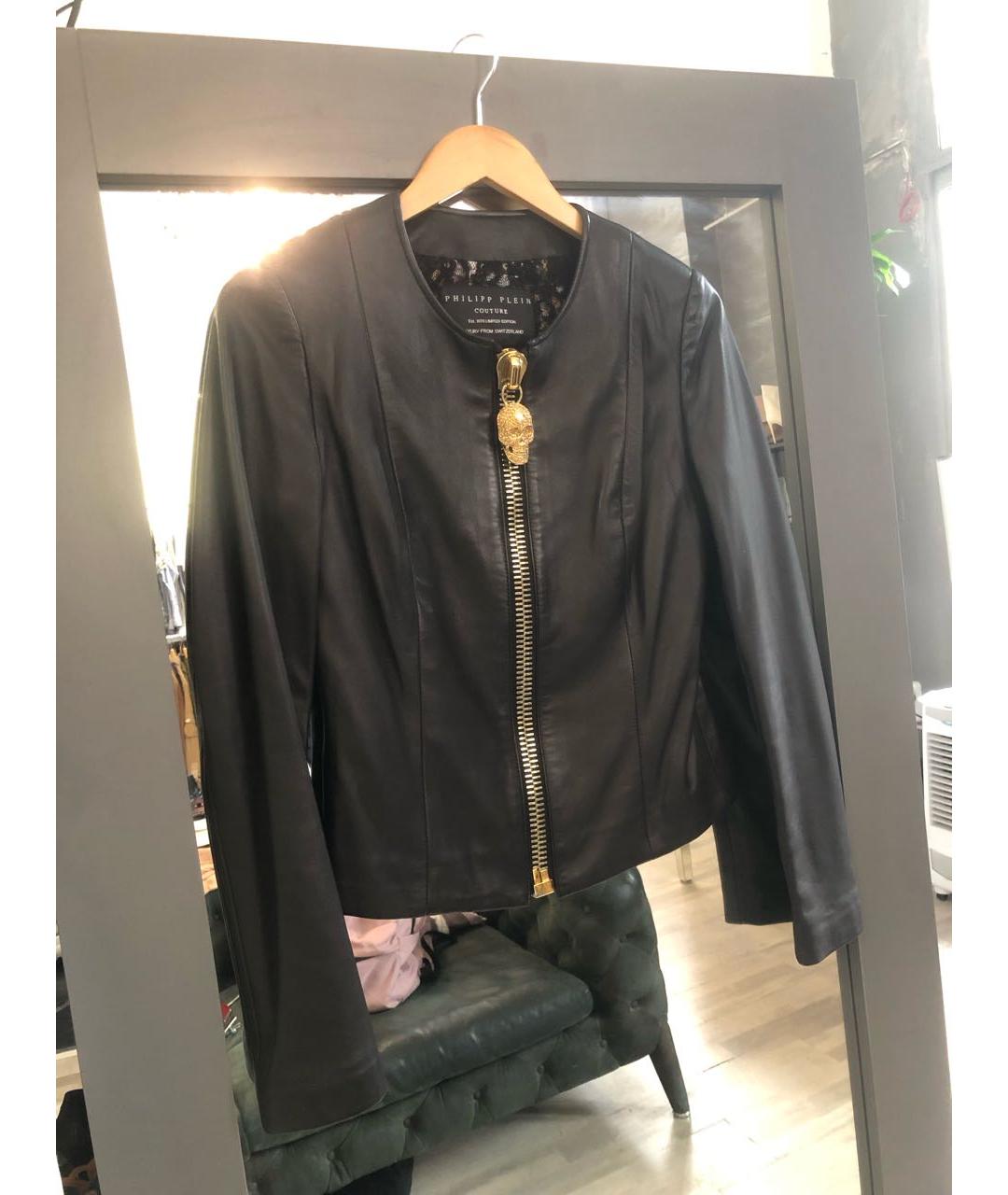 PHILIPP PLEIN Черная кожаная куртка, фото 8