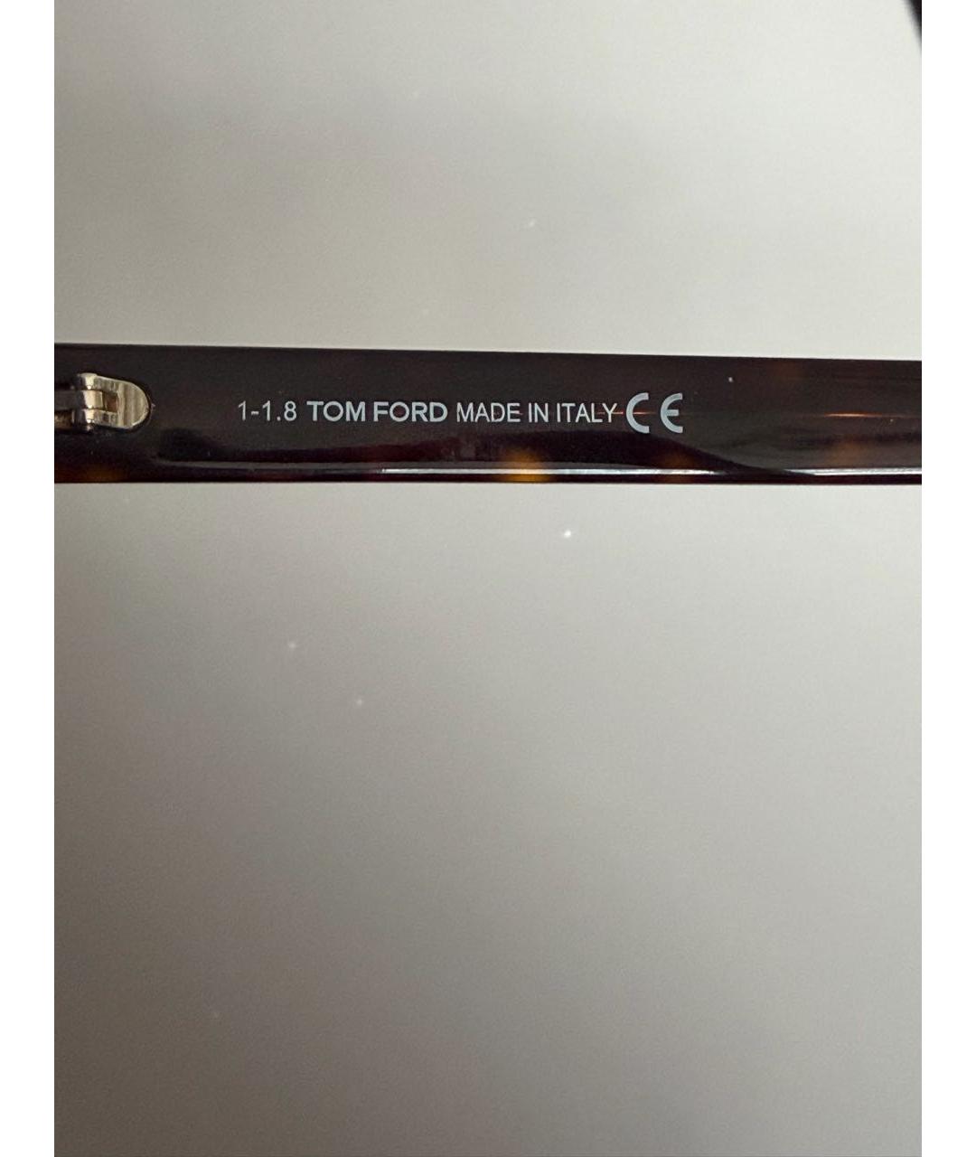 TOM FORD Коричневые пластиковые солнцезащитные очки, фото 5