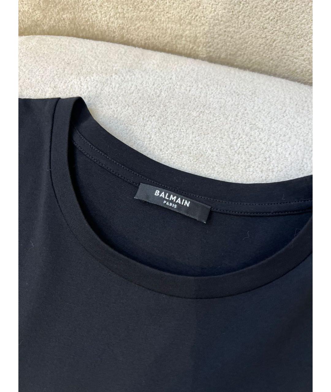 BALMAIN Черная футболка, фото 4