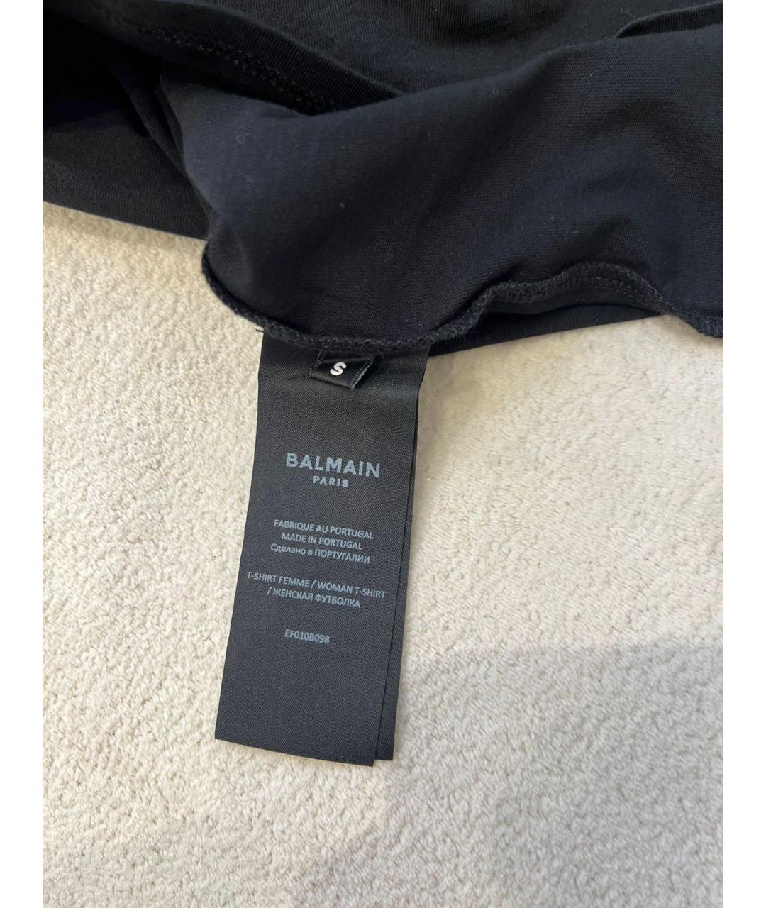 BALMAIN Черная футболка, фото 5