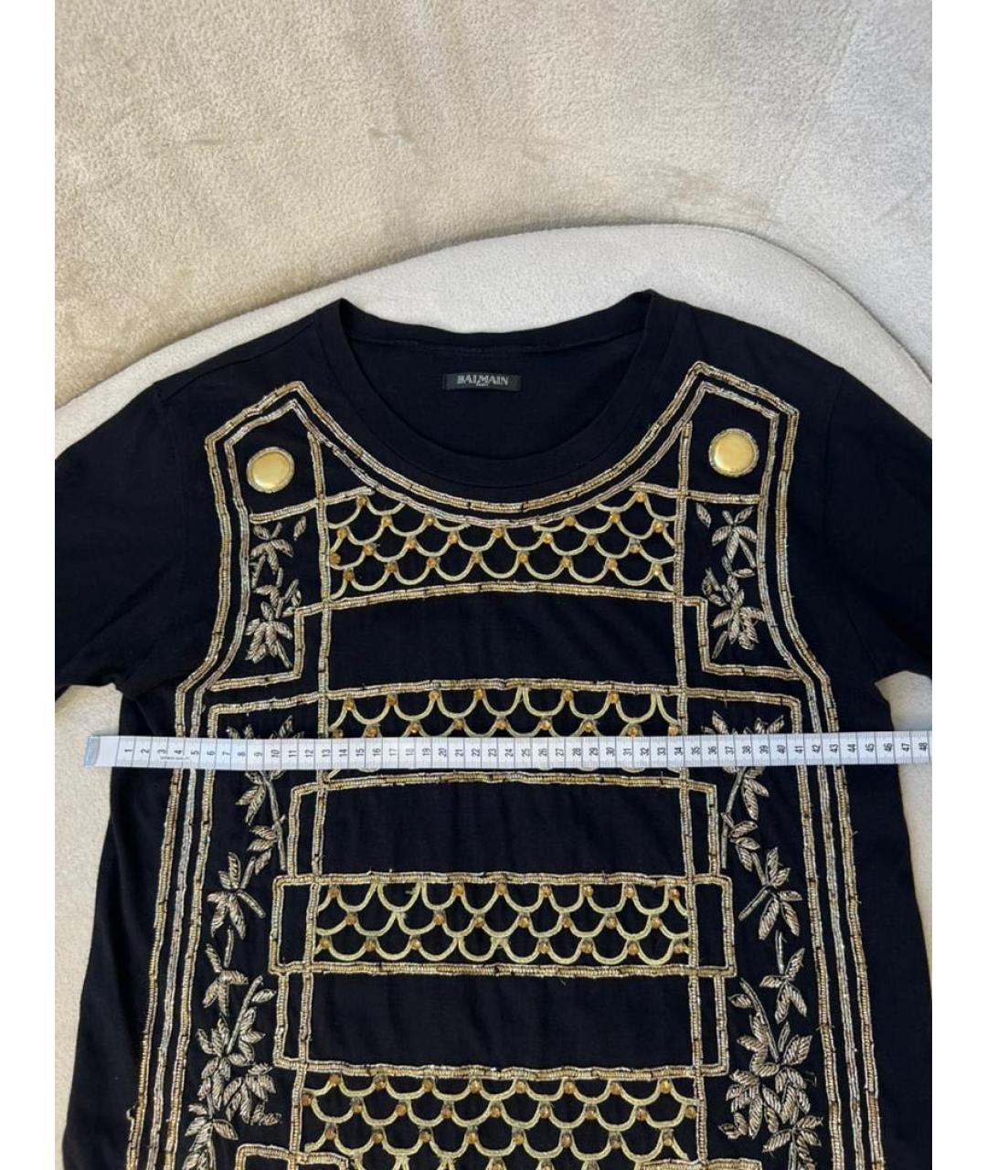 BALMAIN Черная футболка, фото 4