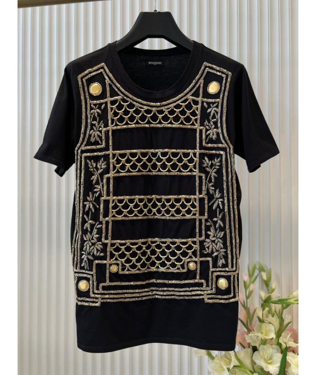 BALMAIN Черная футболка, фото 7