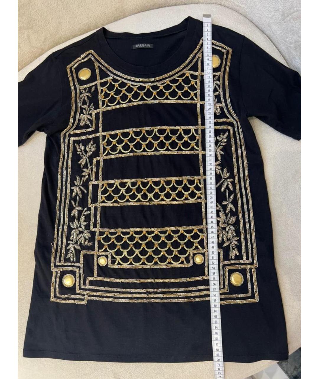 BALMAIN Черная футболка, фото 3