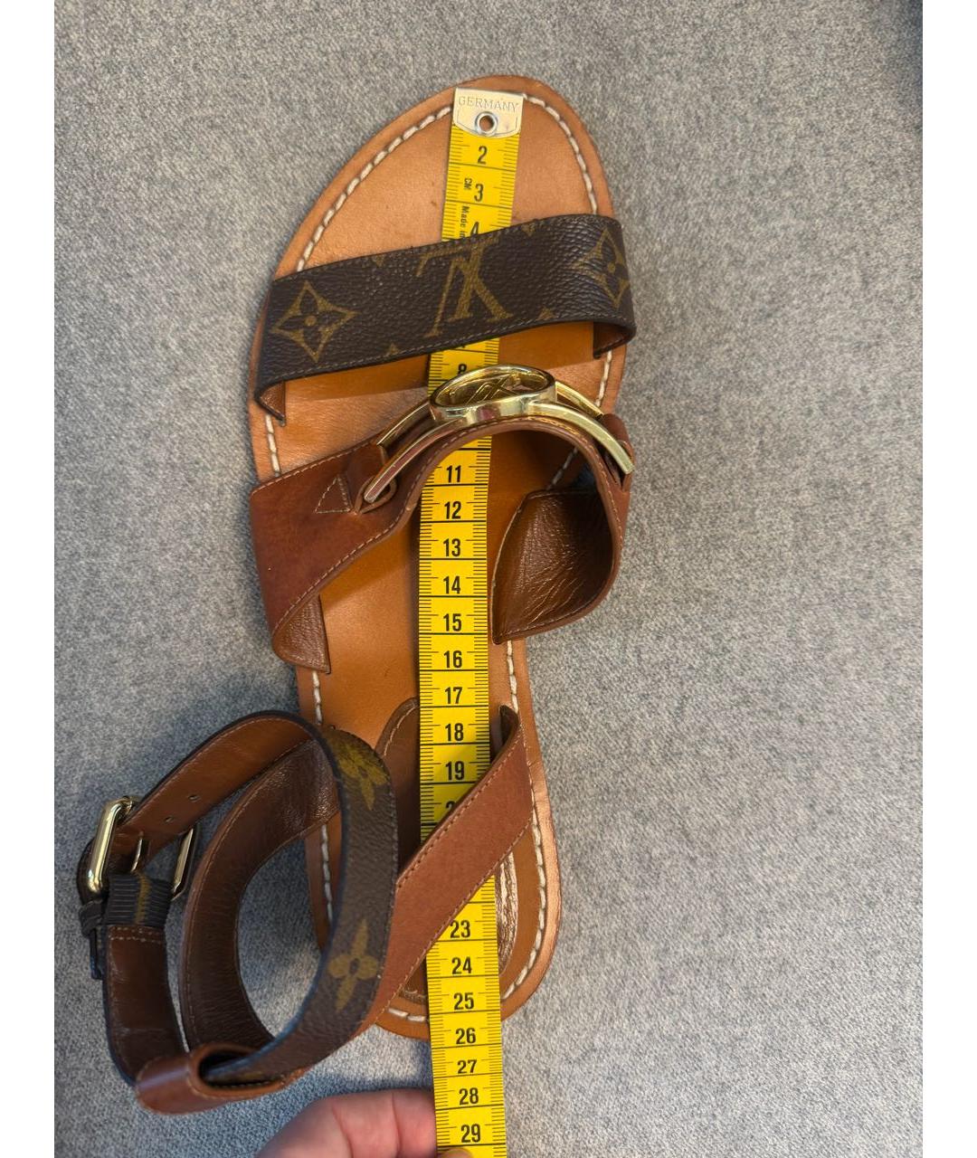 LOUIS VUITTON Коричневые сандалии, фото 3
