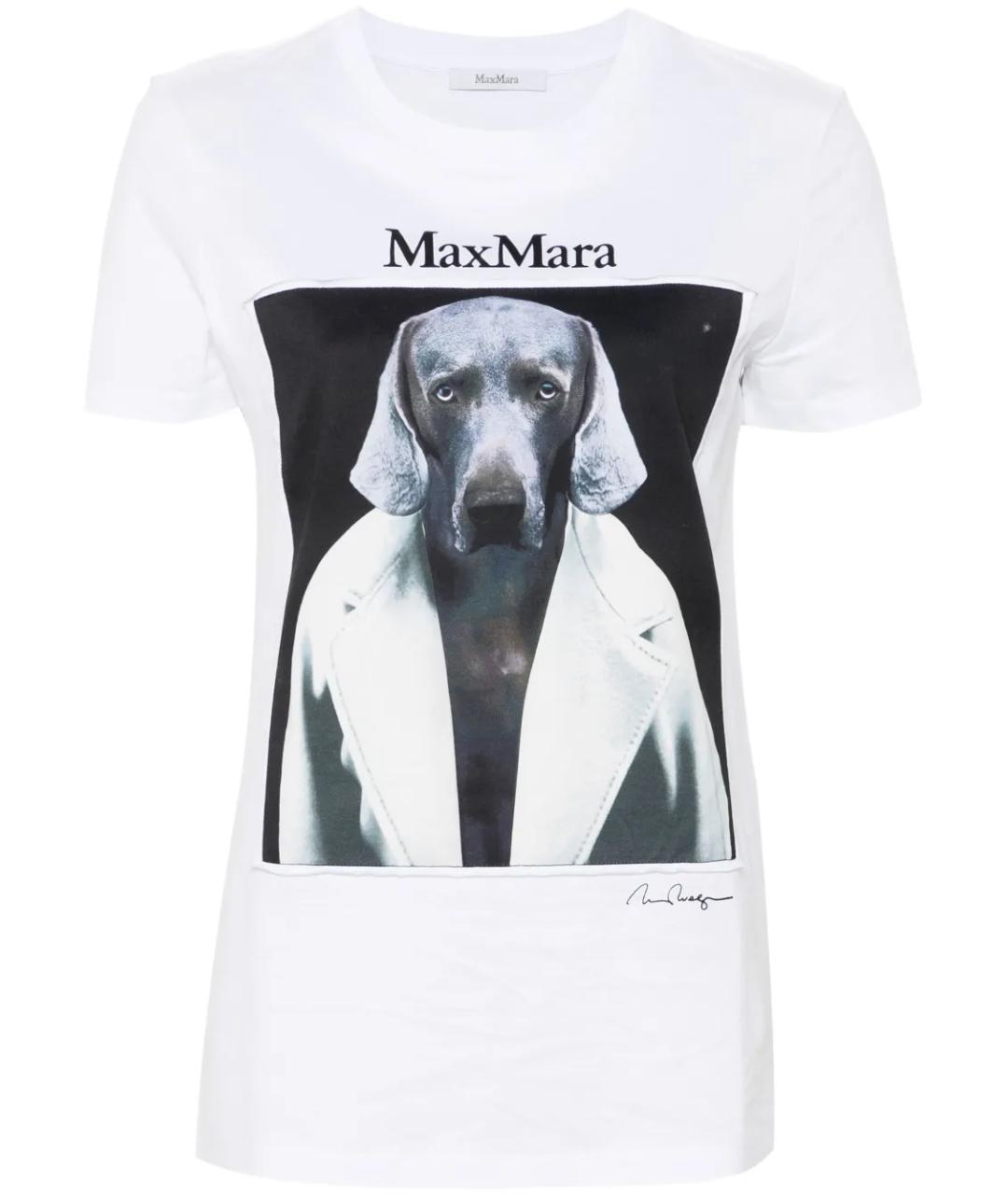 MAX MARA Белая футболка, фото 1