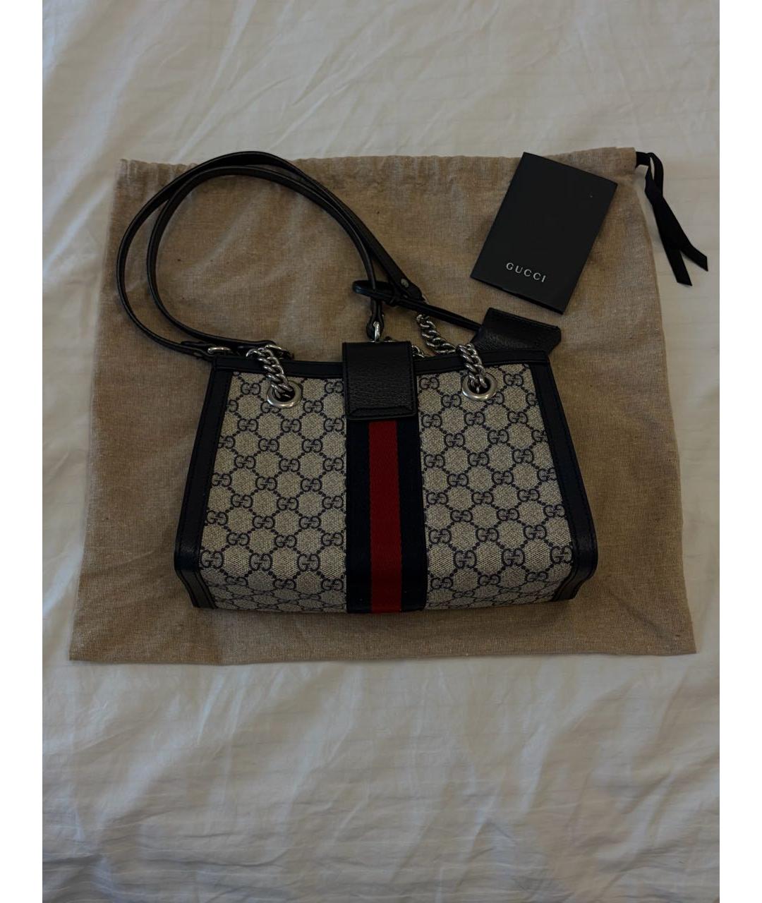 GUCCI Бежевая канва сумка с короткими ручками, фото 3