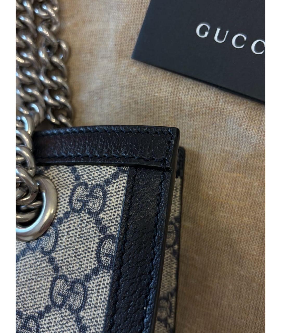 GUCCI Бежевая канва сумка с короткими ручками, фото 7