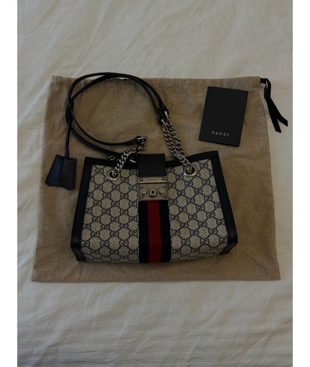 GUCCI Бежевая канва сумка с короткими ручками, фото 2